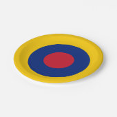 viezuela vlag rond ronde symbool papieren bordje (Gekanteld)