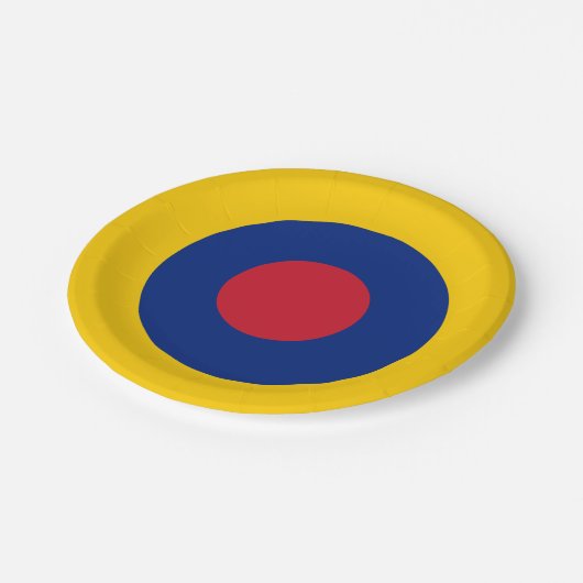 viezuela vlag rond ronde symbool papieren bordje (Gekanteld)