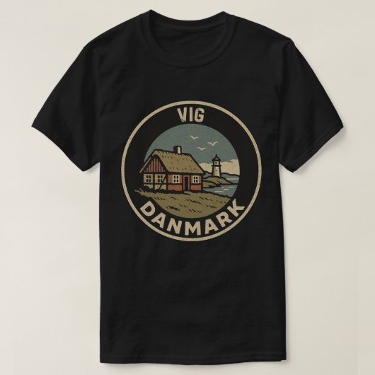 Vig, Denemarken Danmark T-shirt (Design voorkant)