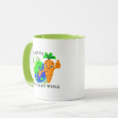 Vigan brandstof voor een vriendelijkere wereld mok (Voorkant links)