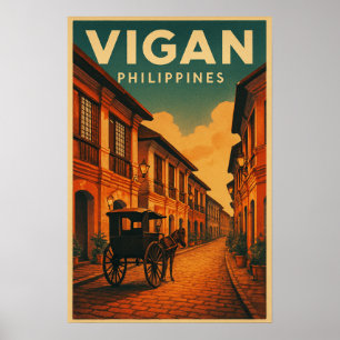Vigan, Filipijnen Reis Poster