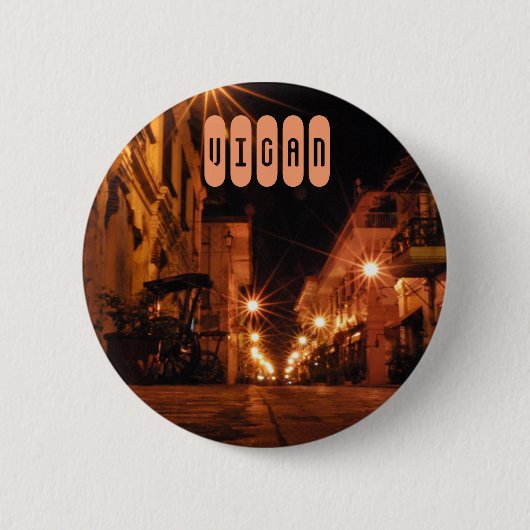 Vigan in Ilocos Ronde Button 5,7 Cm (Voorkant)