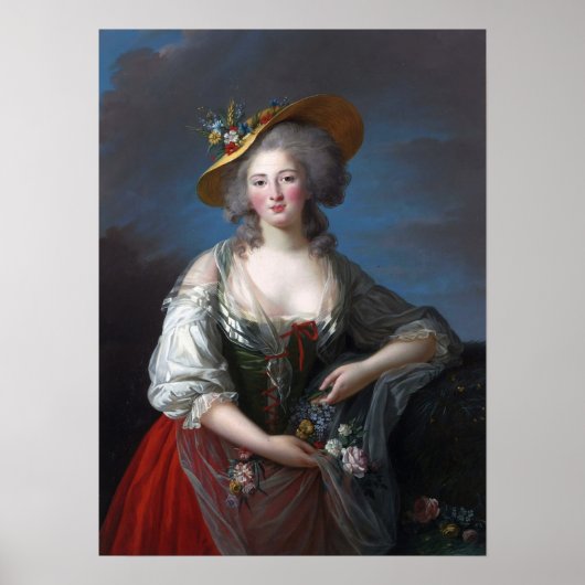 Vigée Le Brun - Elisabeth van Frankrijk Versailles Poster (Voorkant)
