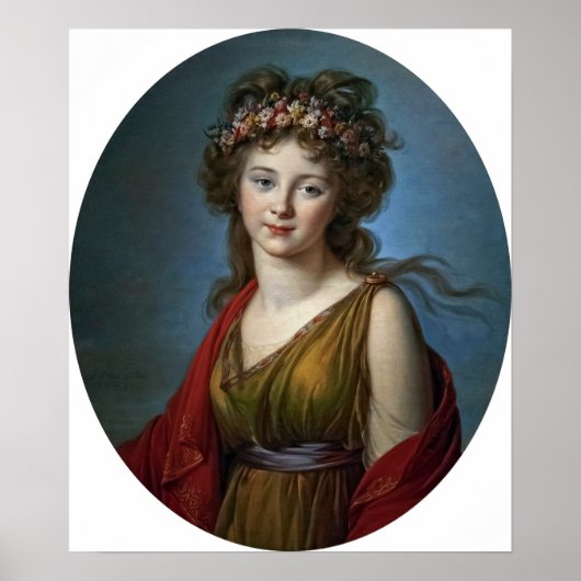 Vigée Le Brun - Gravin Kagenek als Flora Poster (Voorkant)