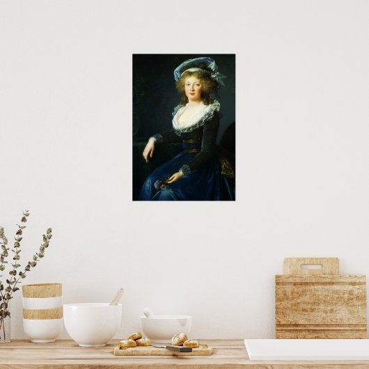 Vigée Le Brun - Maria Teresa di Borbone Napels Poster (Keuken)
