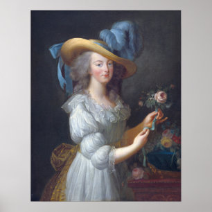 Vigée Le Brun - Marie Antoinette in Muslin dress Poster
