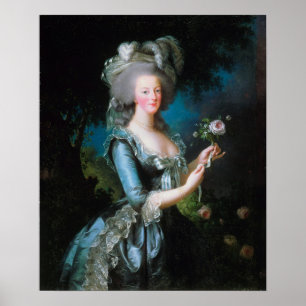 Vigée Le Brun - Marie-Antoinette met een Roos Poster