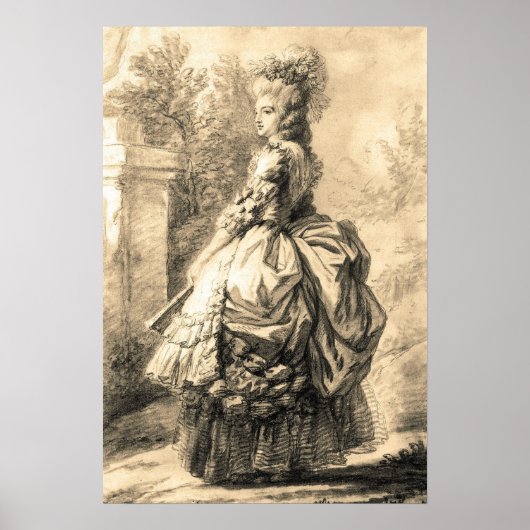Vigée Le Brun - Marie Antoinette slentert Poster (Voorkant)