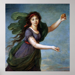 Vigée le brun - portret van een jonge vrouw poster