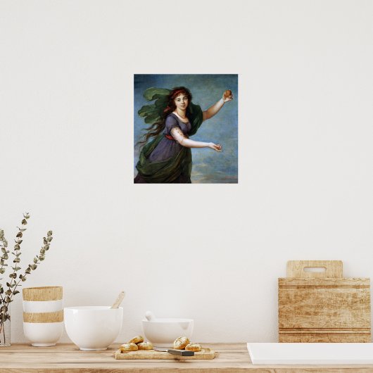 Vigée le brun - portret van een jonge vrouw poster (Keuken)