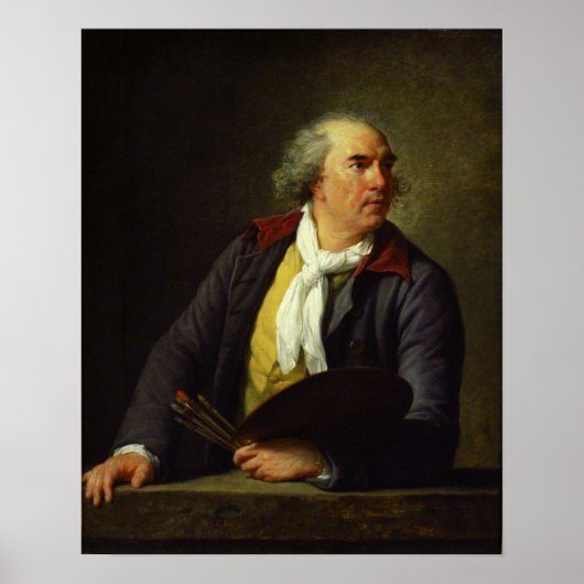 Vigée le brun - portret van Hubert Robert 1788 Poster (Voorkant)