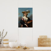 Vigée le brun - zelfportret in een rietje Pet Poster (Keuken)