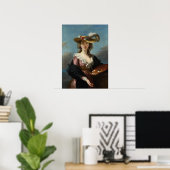 Vigée Le Brun - Zelfportret met strohoed Poster (Thuiskantoor)