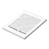 Vigenère Square (Cryptography Tabula Rasa) Notitieblok (Linkerzijde)