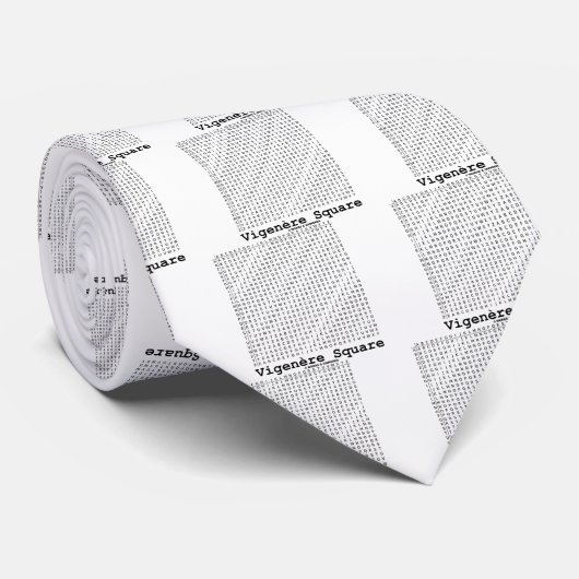 Vigenère Square (Cryptography Tabula Rasa) Stropdas (Opgerold)