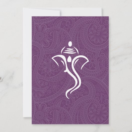 Vighneshvara Wedding Invitations Kaart (Achterkant)