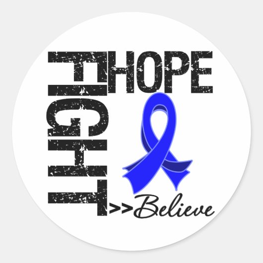 Vight Believe Hope v2 Colon Cancer Ronde Sticker (Voorkant)