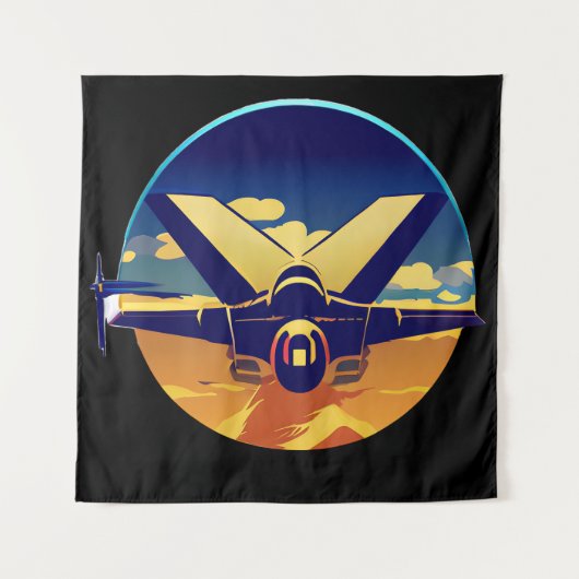 Vighter Jet Plane Wandkleed (Voorkant)