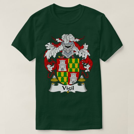 Vigil Coat of Arms Family Crest T-shirt (Design voorkant)