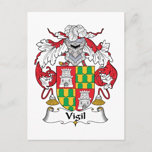 Vigil Family Crest Briefkaart (Voorkant)