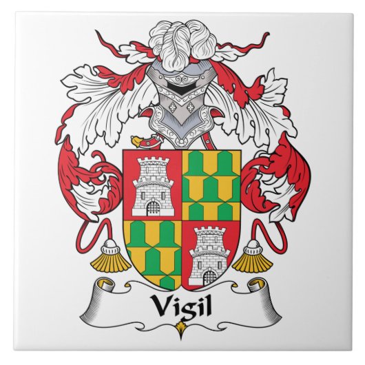 Vigil Family Crest Tegeltje (Voorkant)