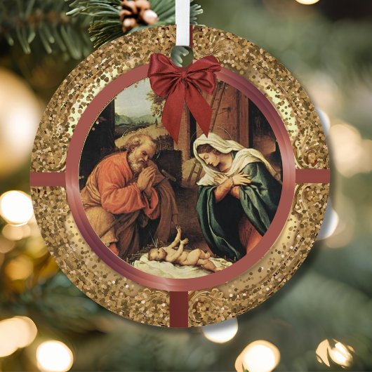 Vigil of the Nativity Christmas Eve Jesse Tree Metalen Ornament