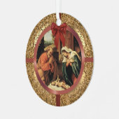 Vigil of the Nativity Christmas Eve Jesse Tree Metalen Ornament (Voorkant links)