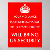 Vigilance, Determination & Responsibility Poster (Voorkant)