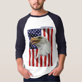 Vigilant American Eagle, de Amerikaanse vlag, patr T-shirt