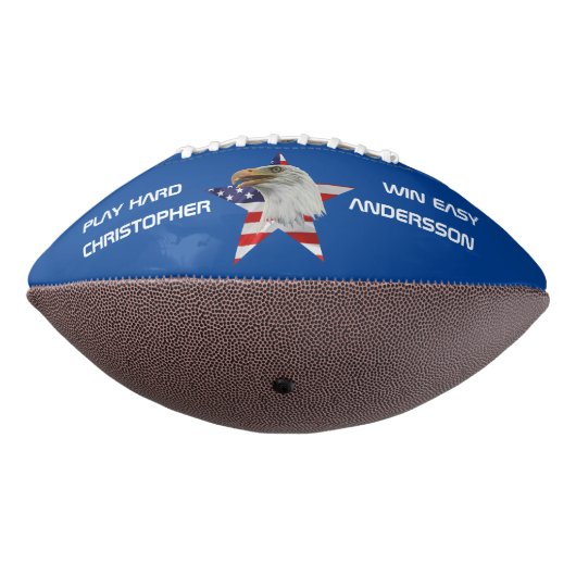 Vigilant Eagle, de Amerikaanse vlag, patriottisch American Football (Gedraaid 270)