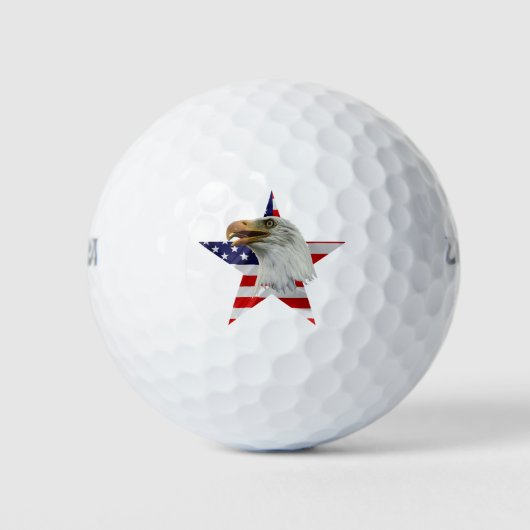 Vigilant Eagle, de Amerikaanse vlag, patriottisch Golfballen (Voorkant)