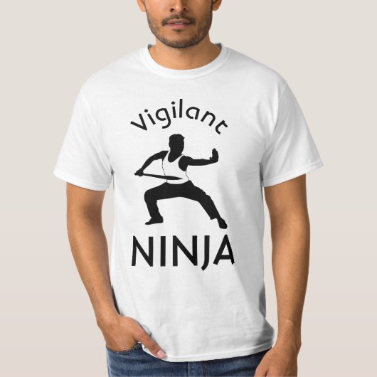 Vigilant Ninja grappig aanpasbaar T-shirt (Voorkant)