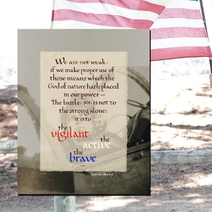 VIGILANT PATRICK HENRY QUOTE MET PILOT POSTER