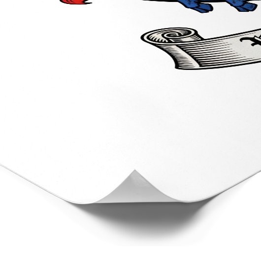 Vigilantia et Honos Heraldisch Wapen Poster (Hoek)