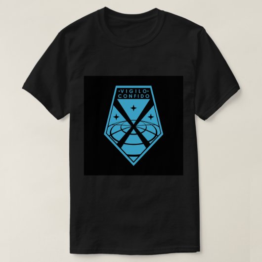 Vigilo Confido XCOM Logo Sierkussen T-shirt (Design voorkant)
