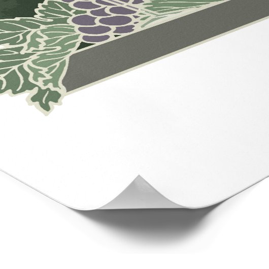 Vigne, Clair de Lune et Chat Blanc Poster (Hoek)