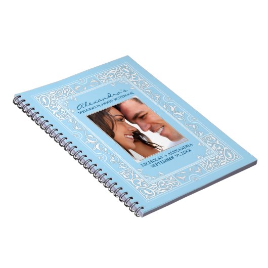 Vignette Bride's Wedding Planner-laptop (blauw) Notitieboek (Rechterzijde)