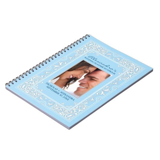 Vignette Bride's Wedding Planner-laptop (blauw) Notitieboek (Linkerzijde)