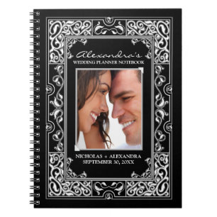 Vignette Bride's Wedding Planner-laptop (zwart) Notitieboek
