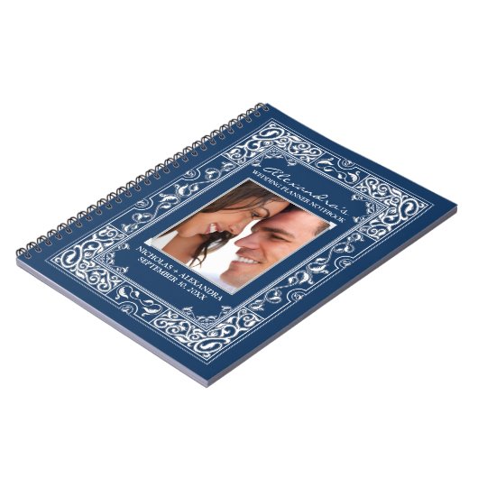 Vignette Bride's Wedding Planner Notebook (marine) Notitieboek (Linkerzijde)