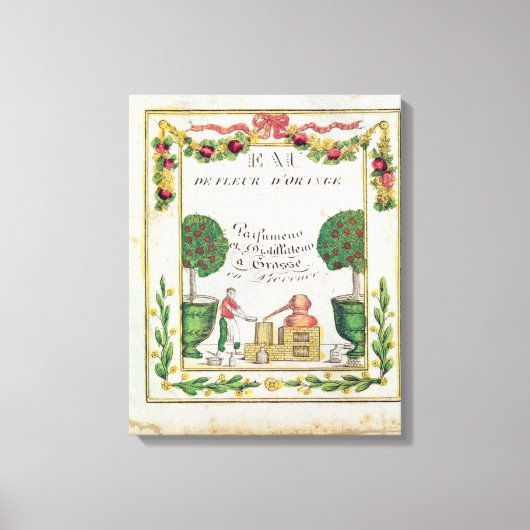 Vignette of "Eau de Fleur d'Oranje" Canvas Afdruk (Voorkant)