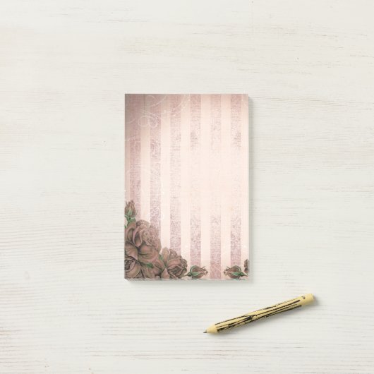 Vignette roze strips en  Rozen Post-it® Notes (Op bureau)