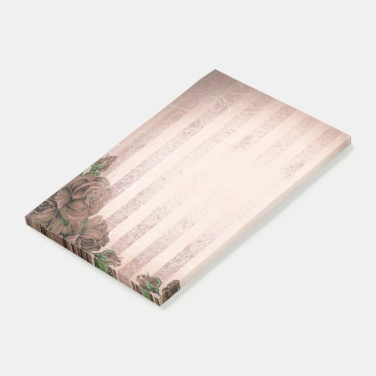 Vignette roze strips en Rozen Post-it® Notes (Schuin)
