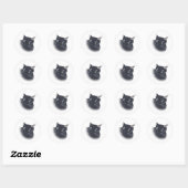 Vignette van Tortoise Shell Cat Face Stickers (Vel)