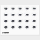 Vignette van Tuxedo Cat Face Stickers (Vel)