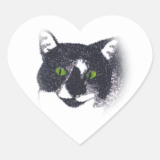 Vignette van Tuxedo Cat Face Stickers (Voorkant)