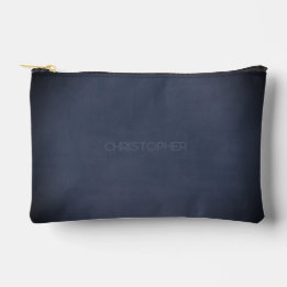 Vignetted Mottled Dark Blue Urban Grunge met naam Etui