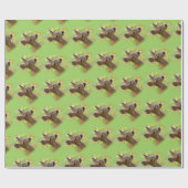 Vignetted Portret of Smiling Blacktail Deer Fawn Cadeaupapier (Vlak)