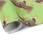 Vignetted Portret of Smiling Blacktail Deer Fawn Cadeaupapier (Rol Hoek)