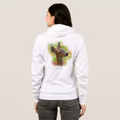 Vignetted Portret of Smiling Blacktail Deer Fawn Hoodie (Achterkant volledig)